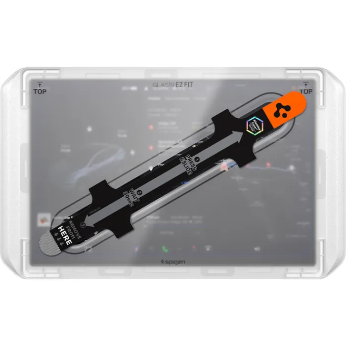 Spigen Tesla|Tesla-SZKŁO HARTOWANE TESLA MODEL Y L 2026 EZ FIT ANTI GLARE MATTE FC CZARNE
