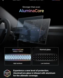 Spigen Tesla|Tesla-SZKŁO HARTOWANE TESLA MODEL Y L 2026 EZ FIT ANTI GLARE MATTE FC CZARNE