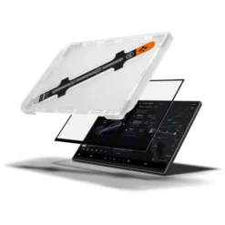Spigen Tesla|Tesla-SZKŁO HARTOWANE TESLA MODEL Y L 2026 EZ FIT ANTI GLARE MATTE FC CZARNE