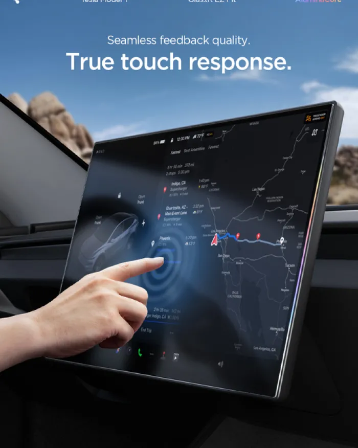 Spigen Tesla|Tesla-SZKŁO HARTOWANE TESLA MODEL Y L 2026 EZ FIT ANTI GLARE MATTE FC CZARNE