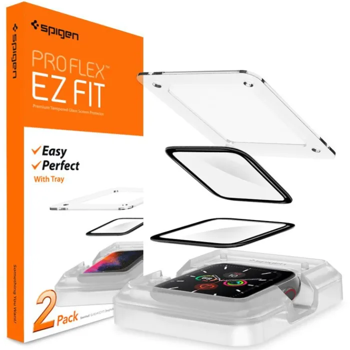 Spigen Apple Watch Se 44Mm|Apple Watch Se 2024 44Mm-Szkło Hybrydowe Apple Watch 4 / 5 / 6 SE 44 MM Proflex ”ez Fit”