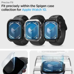 Spigen Apple Watch 11 42Mm|Apple Watch 10 42Mm-SZKŁO HYBRYDOWE ELITE SHIELD ”EZ FIT” 2-PACK APPLE WATCH 10 (42 MM) CLEAR