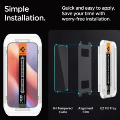 Spigen Iphone 16 Pro Max|Iphone 17 Pro Max-SZKŁO PRYWATYZUJĄCE GLAS.TR ”EZ FIT” 2-PACK IPHONE 16 PRO MAX, 17 PRO MAX PRIVACY