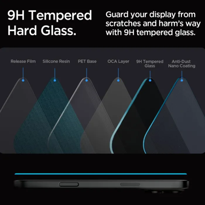 Spigen Iphone 16 Pro Max|Iphone 17 Pro Max-SZKŁO PRYWATYZUJĄCE GLAS.TR ”EZ FIT” 2-PACK IPHONE 16 PRO MAX, 17 PRO MAX PRIVACY