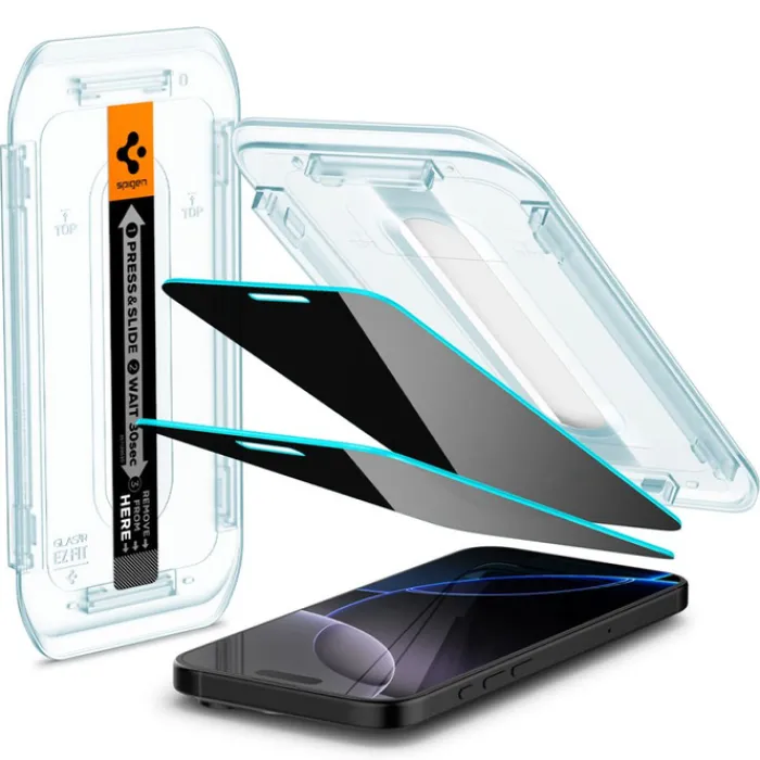 Spigen Iphone 16 Pro Max|Iphone 17 Pro Max-SZKŁO PRYWATYZUJĄCE GLAS.TR ”EZ FIT” 2-PACK IPHONE 16 PRO MAX, 17 PRO MAX PRIVACY