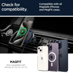 Spigen Uchwyty Magnetyczne|Ładowarki-UCHWYT DO KRATKI ONETAP PRO 3 CRYOMAX MAGSAFE 20W CZARNY