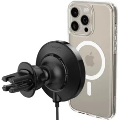 Spigen Uchwyty Magnetyczne|Ładowarki-UCHWYT DO KRATKI ONETAP PRO 3 CRYOMAX MAGSAFE 20W CZARNY