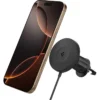 Spigen Uchwyty Magnetyczne|Ładowarki-UCHWYT DO KRATKI Z ŁADOWANIEM INDUKCYJNYM ONETAP PRO 4 MAGSAFE CZARNY