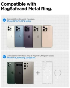 Spigen Uchwyty Magnetyczne|Ładowarki-UCHWYT DO KRATKI Z ŁADOWANIEM INDUKCYJNYM ONETAP PRO 4 MAGSAFE CZARNY