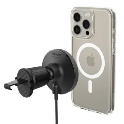 Spigen Uchwyty Magnetyczne|Ładowarki-UCHWYT DO KRATKI Z ŁADOWANIEM INDUKCYJNYM ONETAP PRO 4 MAGSAFE CZARNY