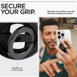 Spigen Uchwyty Magnetyczne|Uchwyty Na Telefon-UCHWYT MAGNETYCZNY O-MAG MAGNETYCZNY Z PODSTAWKĄ CZARNY