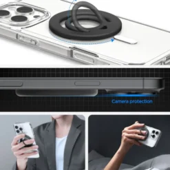 Spigen Uchwyty Magnetyczne|Uchwyty Na Telefon-UCHWYT NA PALEC DUAL POP MAG MAGSAFE PHONE RING CZARNY