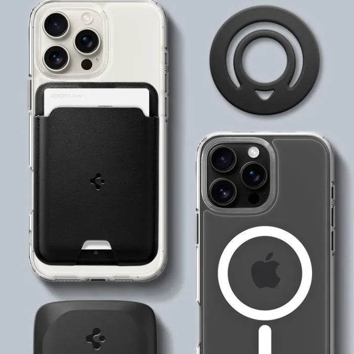 Spigen Uchwyty Magnetyczne|Uchwyty Na Telefon-UCHWYT NA PALEC DUAL POP MAG MAGSAFE PHONE RING CZARNY