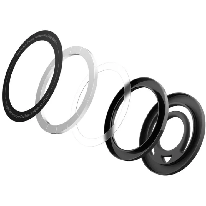 Spigen Uchwyty Magnetyczne|Uchwyty Na Telefon-UCHWYT NA PALEC DUAL POP MAG MAGSAFE PHONE RING CZARNY