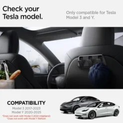 Spigen Tesla-UCHWYT NA SIEDZENIE TESLA MODEL Y/3 CZARNY