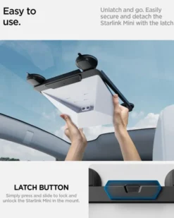 Spigen Inne|Tesla-UCHWYT SAMOCHODOWY STARLINK MINI WINDOW CAR MOUNT STL100 BLACK
