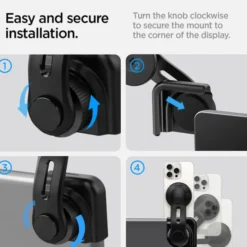 Spigen Tesla-UCHWYT SAMOCHODOWY TESLA TAPLOCK MAGSAFE CAR MOUNT HOLDER BLACK SCREEN
