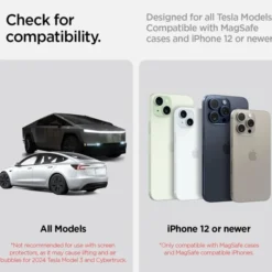 Spigen Tesla-UCHWYT SAMOCHODOWY TESLA TAPLOCK MAGSAFE CAR MOUNT HOLDER BLACK SCREEN