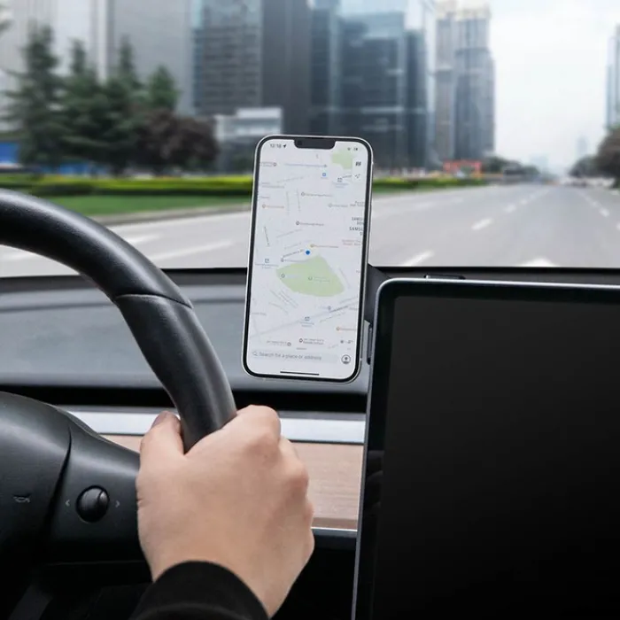 Spigen Tesla-UCHWYT SAMOCHODOWY TESLA ONETAP 3 MAGSAFE BLACK SCREEN MOUNT
