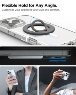 Spigen Uchwyty Magnetyczne|Uchwyty Na Telefon-UCHWYT DUAL POP MAGSAFE SLIM MARBLE GRAY