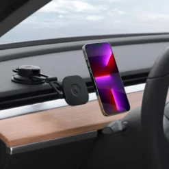 Spigen Iphone 14 Plus|Iphone 13-Uchwyt Its35-3 Onetap Magnetic Magsafe Windshield & Dashboard Car Mount Black
