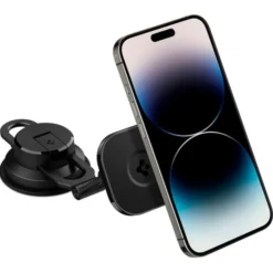 Spigen Iphone 14 Plus|Iphone 13-Uchwyt Its35-3 Onetap Magnetic Magsafe Windshield & Dashboard Car Mount Black