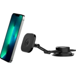 Spigen Iphone 14 Plus|Iphone 13-Uchwyt Its35-3 Onetap Magnetic Magsafe Windshield & Dashboard Car Mount Black