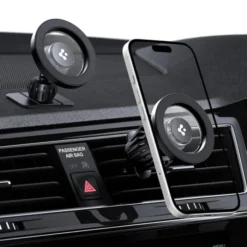 Spigen Uchwyty Samochodowe|Uchwyty Z Ładowaniem Indukcyjnym-UCHWYT MFT13 MAGNETIC MAGSAFE DASHBOARD & VENT CAR MOUNT CZARNY