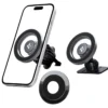 Spigen Uchwyty Samochodowe|Uchwyty Z Ładowaniem Indukcyjnym-UCHWYT MFT13 MAGNETIC MAGSAFE DASHBOARD & VENT CAR MOUNT SREBRNY