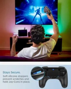 Spigen Nintendo|Akcesoria Do Konsol-UCHWYT NINTENDO SWITCH 2 JOY-CON GRIP NS100 BLACK