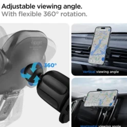 Spigen Uchwyty Samochodowe|Uchwyty Z Ładowaniem Indukcyjnym-Uchwyt Uts12 Onetap Universal Vent Car Mount Black
