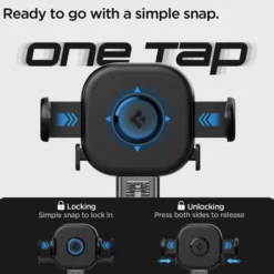 Spigen Uchwyty Samochodowe|Uchwyty Z Ładowaniem Indukcyjnym-Uchwyt Uts12 Onetap Universal Vent Car Mount Black