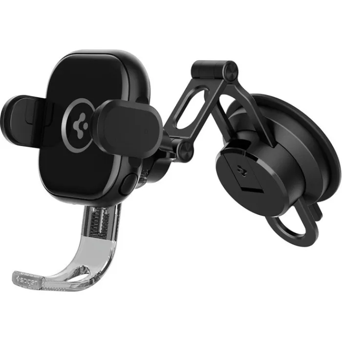 Spigen Uchwyty Samochodowe|Uchwyty Z Ładowaniem Indukcyjnym-Uchwyt Uts35w Onetap Universal Windshield & Dashboard Car Mount Wireless Charger Black
