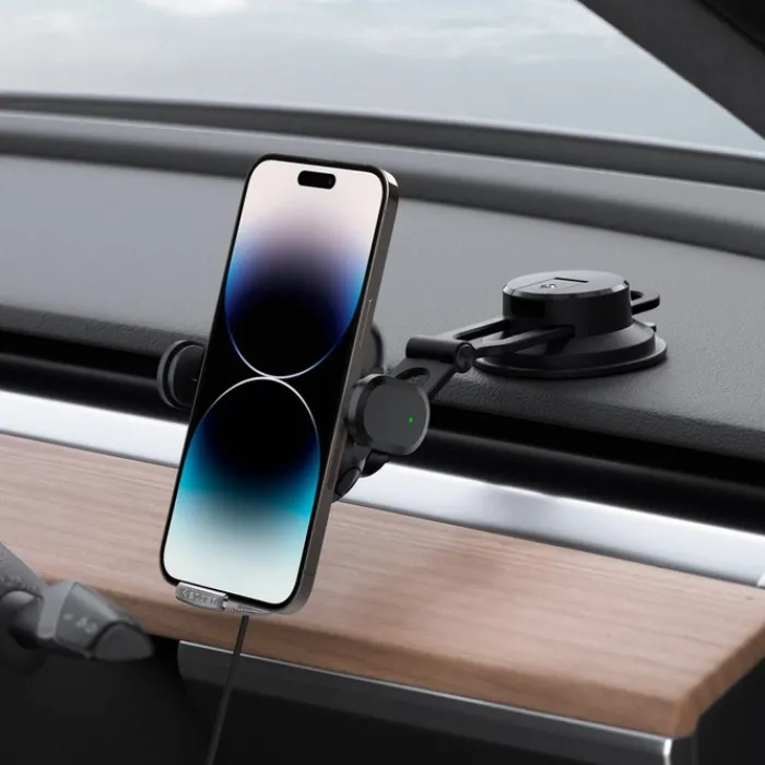 Spigen Uchwyty Samochodowe|Uchwyty Z Ładowaniem Indukcyjnym-Uchwyt Uts35w Onetap Universal Windshield & Dashboard Car Mount Wireless Charger Black