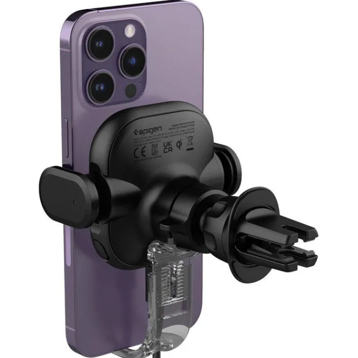 Spigen Uchwyty Samochodowe|Uchwyty Z Ładowaniem Indukcyjnym-Uchwyt Uts12w Onetap Universal Vent Car Mount Wireless Charger Black
