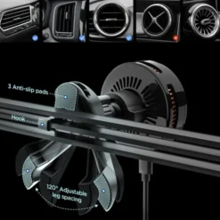 Spigen Uchwyty Samochodowe|Uchwyty Z Ładowaniem Indukcyjnym-UCHWYT Z ŁADOWARKĄ BEZPRZEWODOWĄ ESSENTIAL EV25MFAQ Qi2.2 PELTIER MAGSAFE DO KRATKI NAWIEWU CZARNA