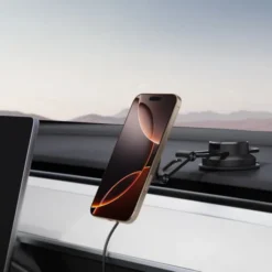 Spigen Uchwyty Magnetyczne|Ładowarki-UCHWYT Z ŁADOWARKĄ ONETAPPRO 4 MAGSAFE 15W NA DESKĘ ROZDZIELCZĄ I SZYBĘ