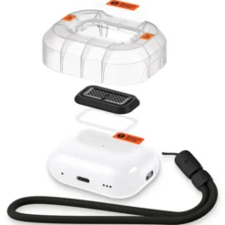 Spigen Etui Airpods|Airpods Pro 2-ZAMYKANIE DO ORYGINALNEGO ETUI AIRPODS PRO 2 1 GEN LOCK FIT M CARBON