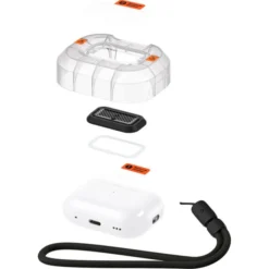 Spigen Etui Airpods|Airpods Pro 2-ZAMYKANIE DO ORYGINALNEGO ETUI AIRPODS PRO 2 1 GEN LOCK FIT M CARBON